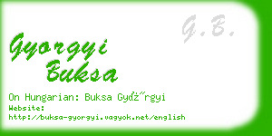 gyorgyi buksa business card